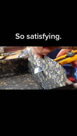 Trimming drawer liner #asmr #oddlysatisfying #waitforit #shopsounds #maker
