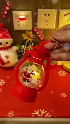 Christmas Decoration Portable Lamp Christmas Lanten LED Hanging Light Vintage Santa Lamp Snowman Tea LED Lantern Light Pendant #merrychristmas