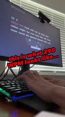 Typing at 290 WPM?! #monkeytype #speedtyping #typing #keyboard #asmr 