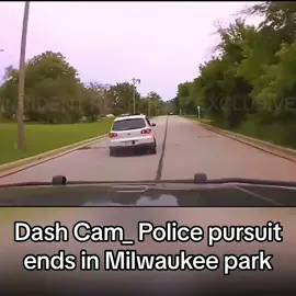 Dash Cam_ Police pursuit ends in Milwaukee park #police #copsusa #policeactiv #copstvshow #copsoft #trending #fbyyy
