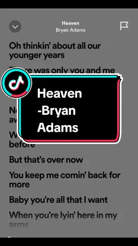 Heaven #bryanadams  #lyrics_songs #marklyricss #fypシ゚viral #spotify 