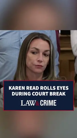 Karen Read appeared to nod at someone in the gallery then roll her eyes during a court break Tuesday. Read is currently on trial for allegedly murdering her boyfriend, John O’Keefe, after a night of drinking in January of 2022. #KarenRead #KarenReadTrial #Massachusetts #TrueCrime