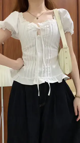 Sơmi tay bồng xinh nhà @kimeehouse #kimee #aotaybong #aotrevainu #aosomikieu #aoxinh 