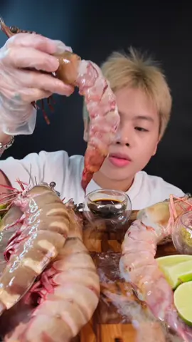 Tôm sú nữ hoàng tái chanh wasabi #spicykim #mukbang #mcv 