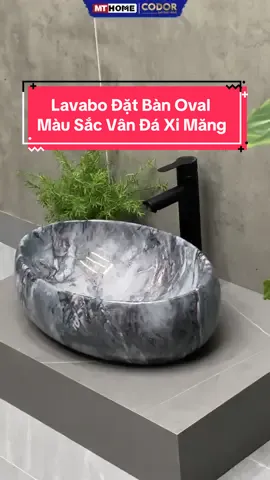 Sáng bóng, hiện đại, cao cấp. Lavabo đặt bàn hình Oval vân đá #thietbivesinh #codor #mthome #lavabo #bonruamat #thinhhanh 