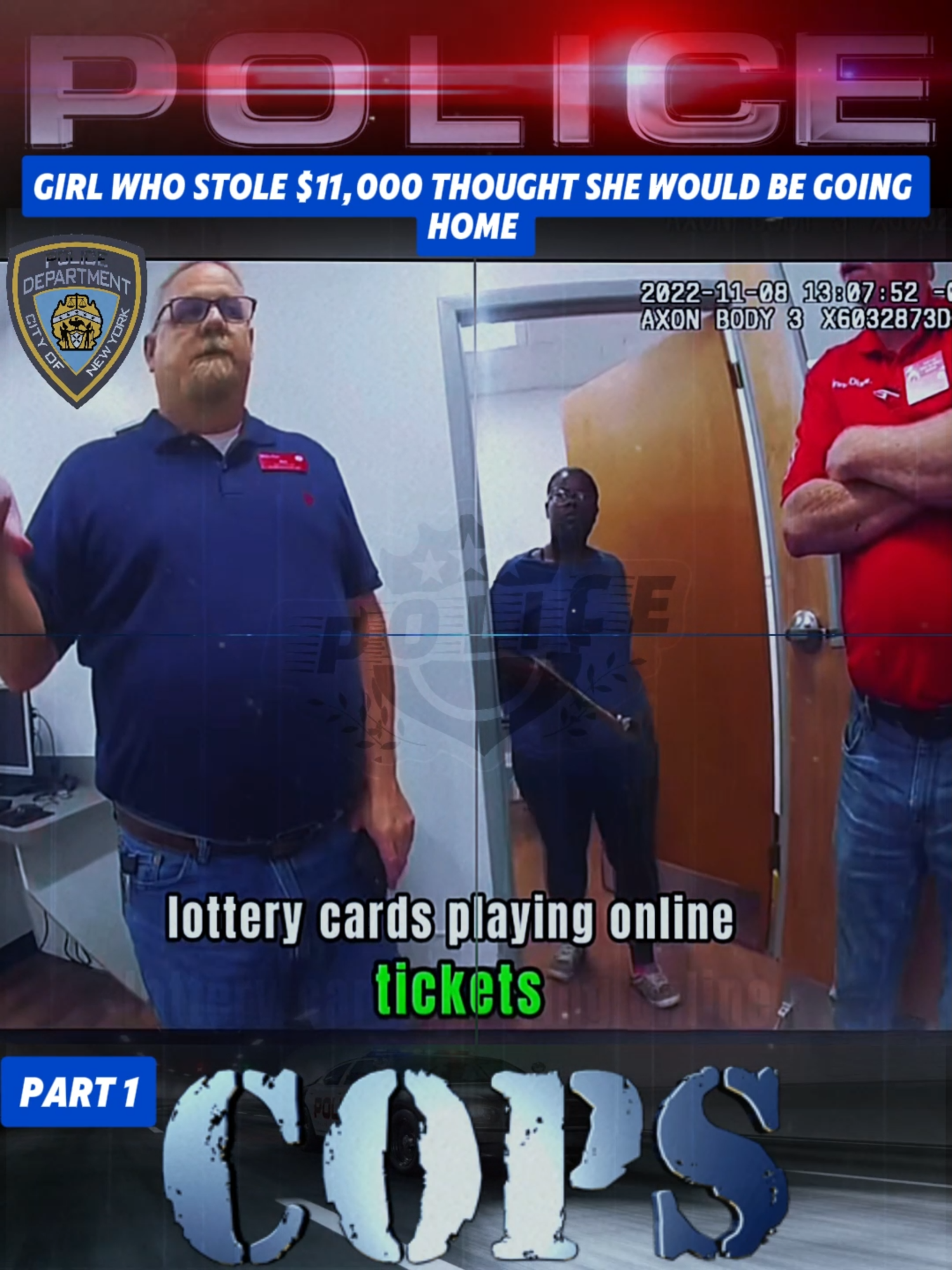 Part 1 Girl who stole $11,000 thought she would be going home #cops #copsusa #copsoftiktok #police #policeofficer #bodycam #tiktoknews #fyp