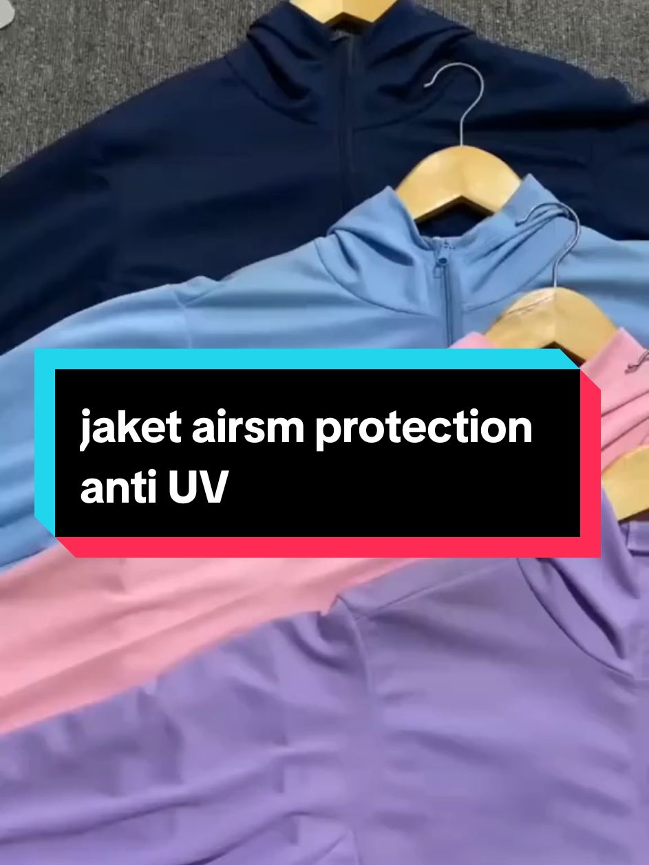jaket airsm UV protection 🤩 #jaketolahragawanita #jaketmeshairsm #airsm #jaketolahraga #airsm#jaketmeshantiuv #bismillahfyp #fypage #Jaket Mesh Hoodie Uv Protection 