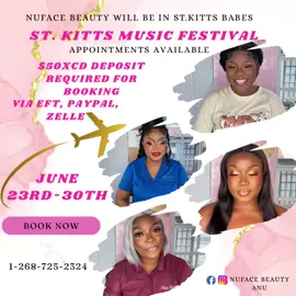 Book via whatsapp 1-268-725-2324 #stkittsmusicfestival #antiguanmua #stkitts #stkittsandnevis #skn #stkittsmusicfestival #mua #makeup #makeupartist #makeupantigua  #NuFaceBeauty #caribbeanmua #naturalglam #softglam #caribbeanmakeupartist #mua #selftaughtmua #blackentrepreneur #blackceo #blackgirlmakeup #fullglam #minklashes #wakeupandmakeup #facebeat #nudelipgloss #undiscoveredmuas #juviasplace #skmf #explore #explorepage #antiguaandbarbuda #antigua