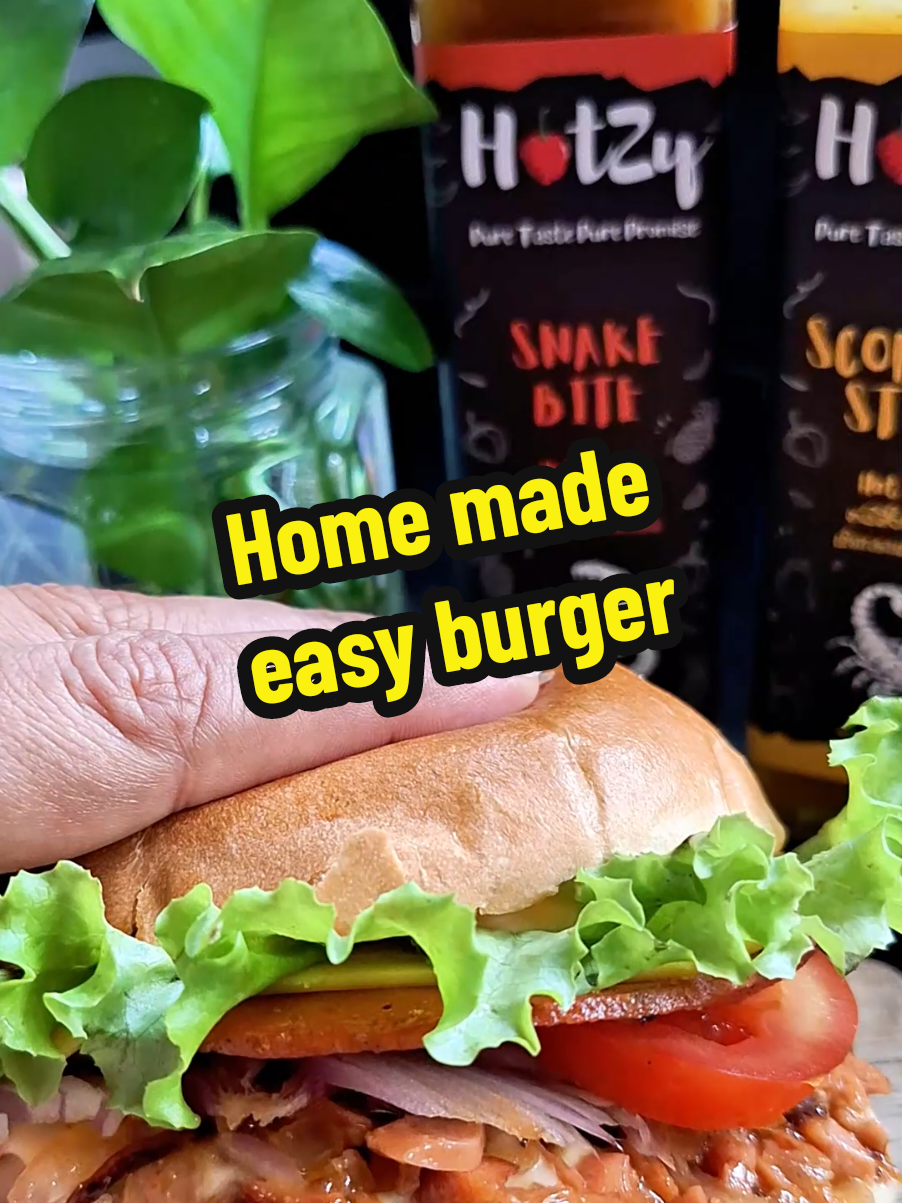 Here's how to make a delicious burger at home! #whattocook #srilankanfood #hotzy 