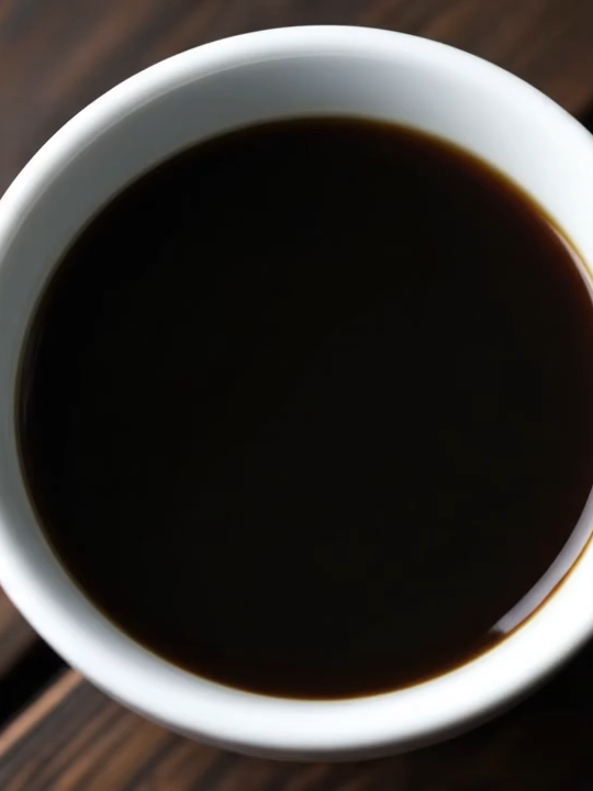 A top-down view of a dark, black coffee in a cup. Milk is slowly poured in. As the milk hits the coffee, it doesn't just mix; it forms a hyper-realistic, swirling, miniature storm cloud with tiny, glowing lightning bolts flashing within. The ASMR combines the comforting, gentle sound of liquid being poured with the faint, deep rumble of distant thunder.
