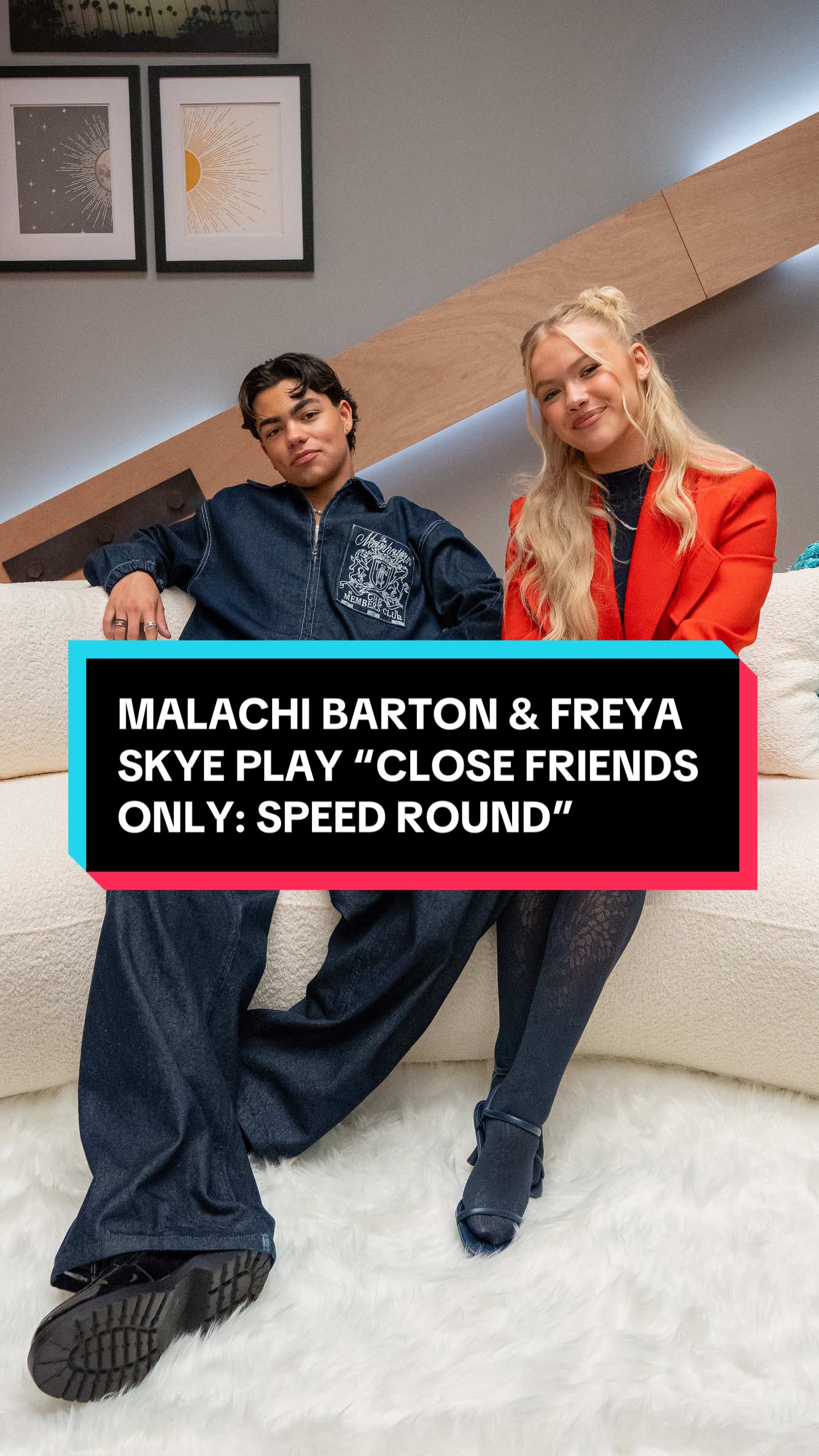 “Zombies 4: Dawn of the Vampires” stars @Malachi Barton and @Freya Skye play a game of “Close Friends Only: Speed Round,” dishing on hidden talents, dream group chats and much more! #Zombies4 #MalachiBarton #FreyaSkye 🎥: @instagram 