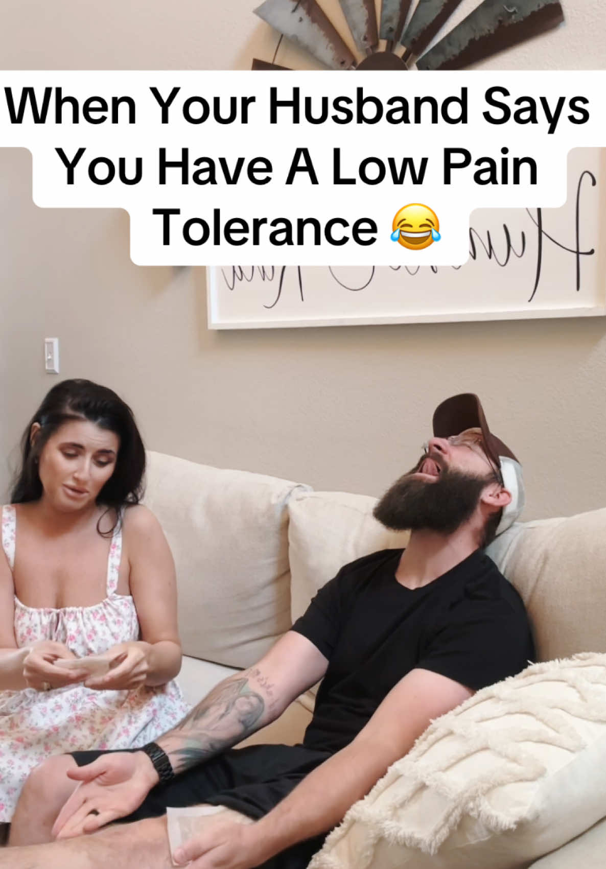 HOW DO WOMEN DO THIS?! 🚨😂 #couples #relatable #waxing #wax #marriedlife #couplestiktok #fypシ゚viral #fypシ #relationships #gotcha #marriage 