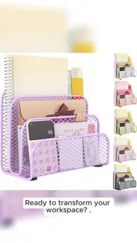 Mail Organizer Countertop Metal File Holder with 3-Slot Rose Gold Desk Accessories & Workspace Organizers 