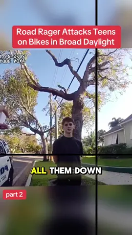 Road Rager Attacks Teens on Bikes in Broad Daylight #cops #copsoftiktok #policeofficers #fyp #arrested #officer  