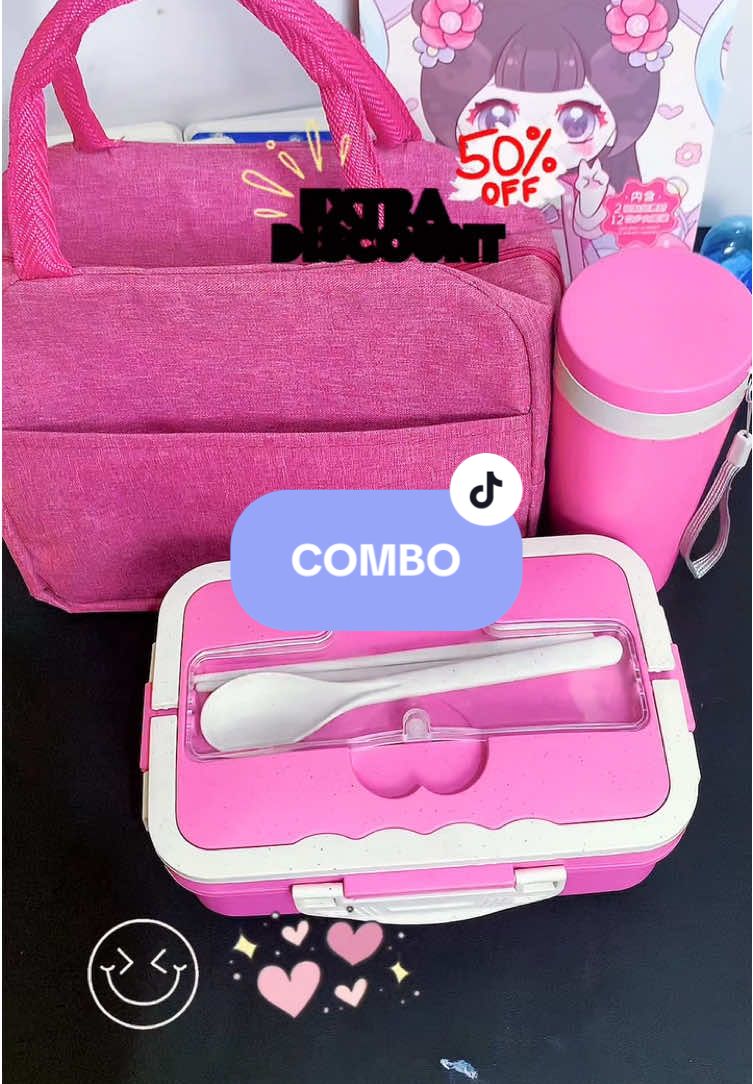 Checkout dikeranjang kuning‼️✨ #tempatbekal #settempatbekal #lunchbag #lunchbox #botolminum 