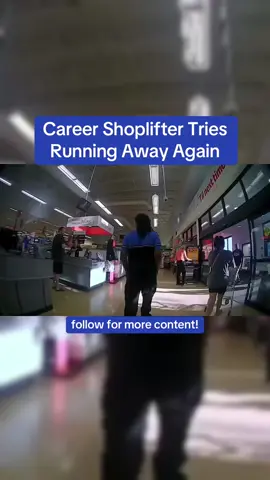 Career Shoplifter Tries Running Away Again #cops #copsoftiktok #fyp 