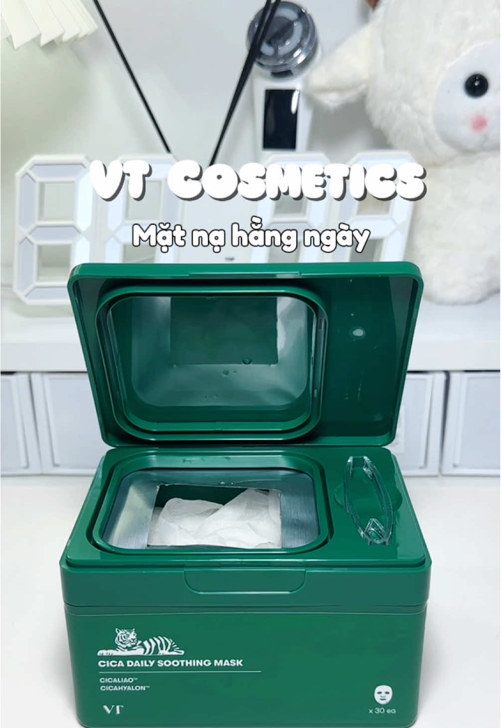 Hộp mặt nạ 30 miếng dùng siêu tiết kiệm #unboxing #review #matna #mask #vtcosmetics #vtcicadailysoothingmask #chamsocda #xuhuong #fyp #viral #reviewcohau 