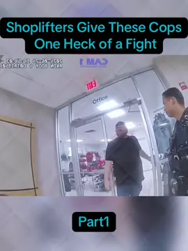 Shoplifters Give These Cops One Heck of a Fight Part1 #cops #copsoftiktok #police #policeofficer #viral 