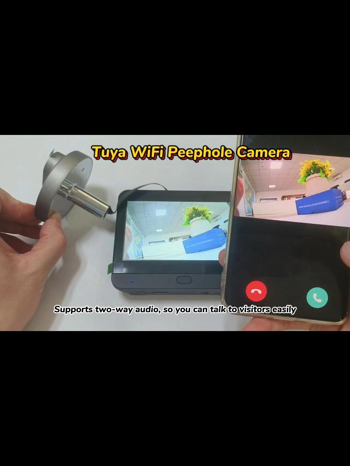 Tuya WiFi Peephole Camera | 4.3