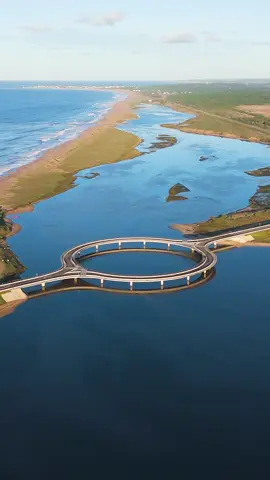 Puente de Laguna Garzon Esta increible obra arquitectonica permite el cruce de la laguna para unir Maldonado y Rocha. Antes de ser construido se tenia que cruzar en balsa #puente #uruguay #joseignacio #nature #ocean 