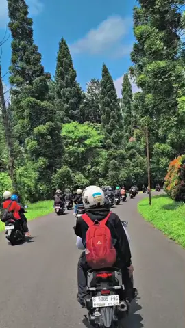 menyatu bersama rombongan lain, satu arah tapi berbeda tujuan🔥 #touring #motoran #puncakbogor 