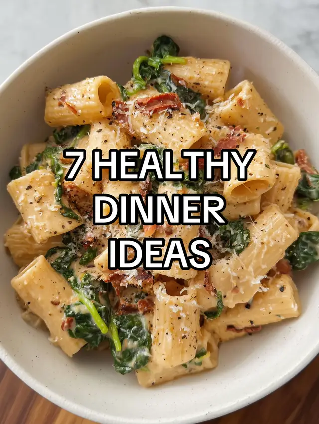 7 healthy dinner ideas for when you’re stuck on what to make 🍴✨ all high protein, simple, and full of flavor, no boring meals here 🙌 📖 cookbook in bio with 175+ easy recipes if you need more inspo #healthydinnerideas #highproteinmeals #mealpreptok #cookbooktok #successfitness  