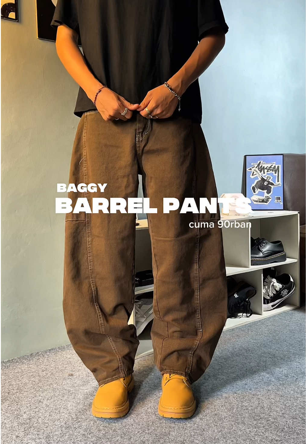 barrel pants outfit🤏 #foryou #baggyjeans #streetwear #outfitideas 