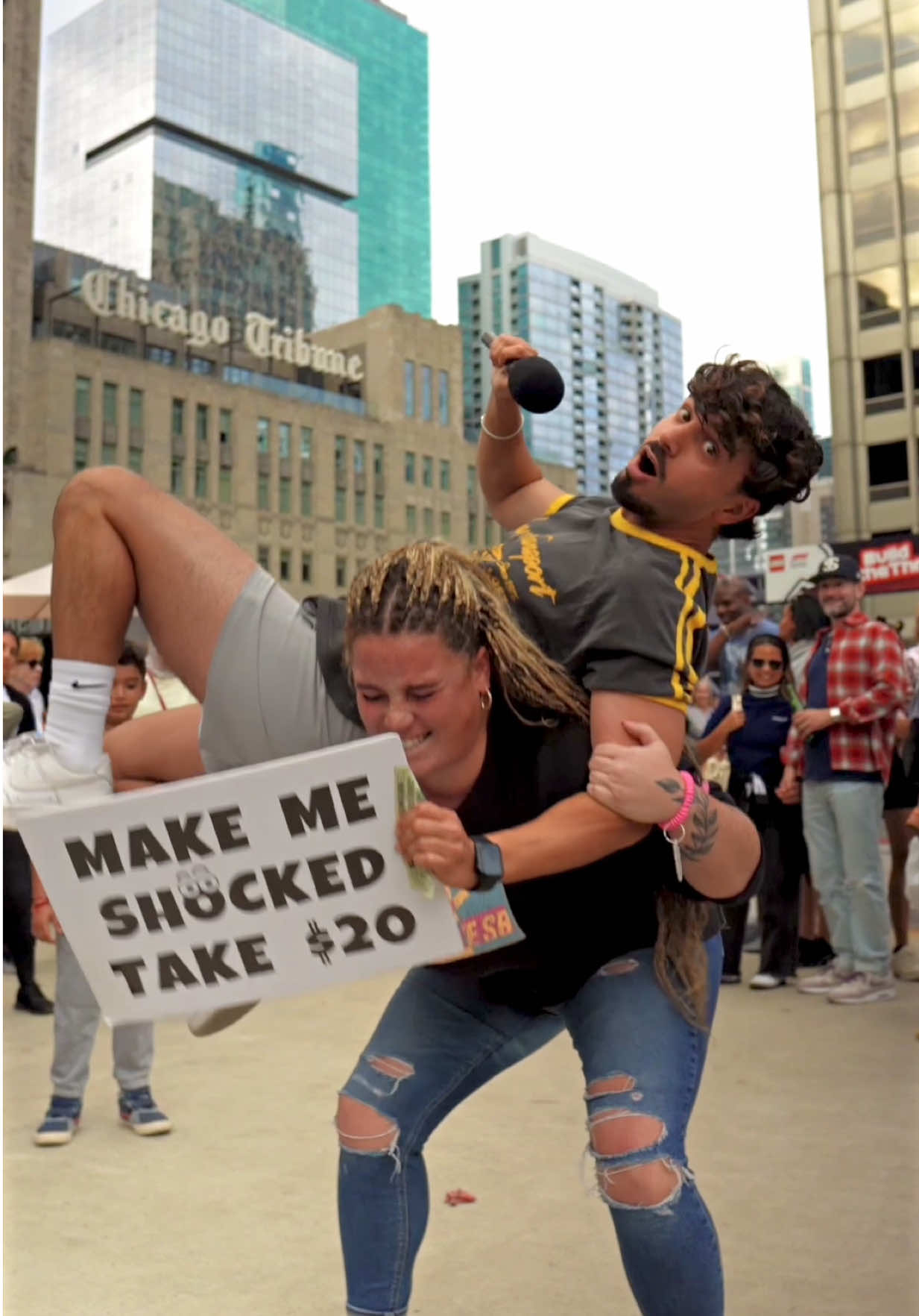 I can’t believe she actually squatted me #makemeshocked #challenge 