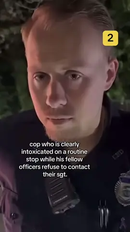 cop who is clearly intoxicated on a routine stop while his fellow officers refuse to contact their sgt. #cops #drunkcops #intoxicated