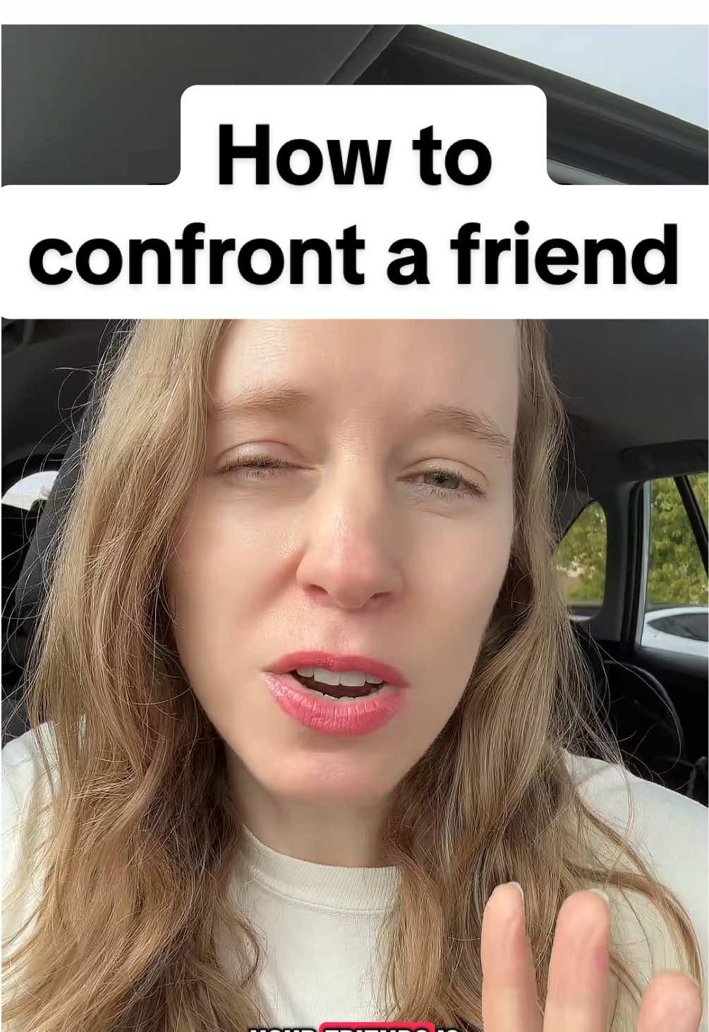 Here are three sentences you can use to confront a friend about something that’s been bothering you.  1. “I’ve noticed _______” And then fill in the blank with the behavior they have exhibited. Make sure this is not an interpretation of their behavior, but actual behaviors that have taken place. 2. “It seems like _______”  And then fill in the blank with what you suspect might be going on, even if you don’t know for sure. Be sure to include “seems like” because this conveys that you don’t know for sure. 3. “Just wondering what might be going on.” Make sure you include the word “wondering“ because this also conveys that you don’t know for sure, and that you care about them, and want to know what might be happening. Does this seem doable to you? Let us know in the comments. 