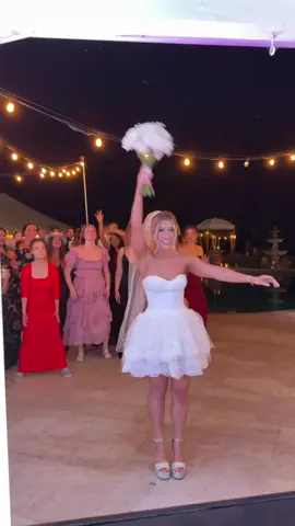 My bouquet toss was the best part of the night #bride #motherofthebride #bridal #wedding #bouquet 