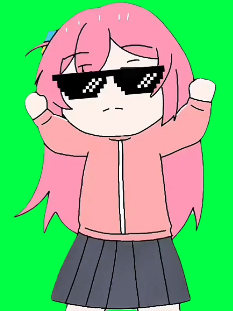 Use this CapCut green screen of Hitori Gotoh from Bocchi the Rock!, animated by Finn1729, dancing to the viral track 1800 by bbno$ & Ironmouse. Perfect for anime edit creators, music trend mashups, dance-loop content, or high-energy reaction edits. Add your own remix background, styled captions, or transitions to match the beat drops and character motion. Ideal for tapping into both the anime fandom and TikTok dance trend audiences. The track 1800 is gaining major traction online.  #HitoriGotohDance #1800Challenge #AnimeDanceEdit #BBNOS  #viralmeme 