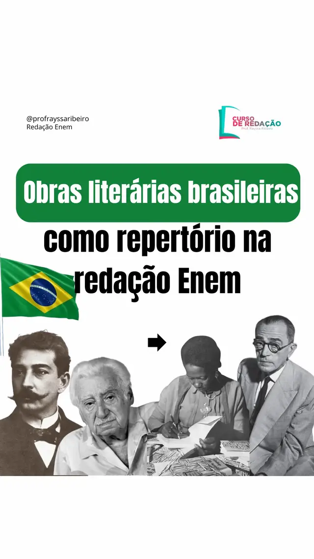 Obras literárias brasileiras como repertório na redação Enem. Salve para utilizar quando precisar! 💖📝 #fy #explorar #paravoce #redacaoenem #enem2025           
