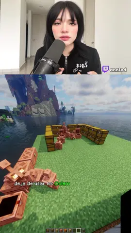 Ordenador automático de ítems con golems de cobre, mc java 1.21.10 #Minecraft #annie #GamerGirl 