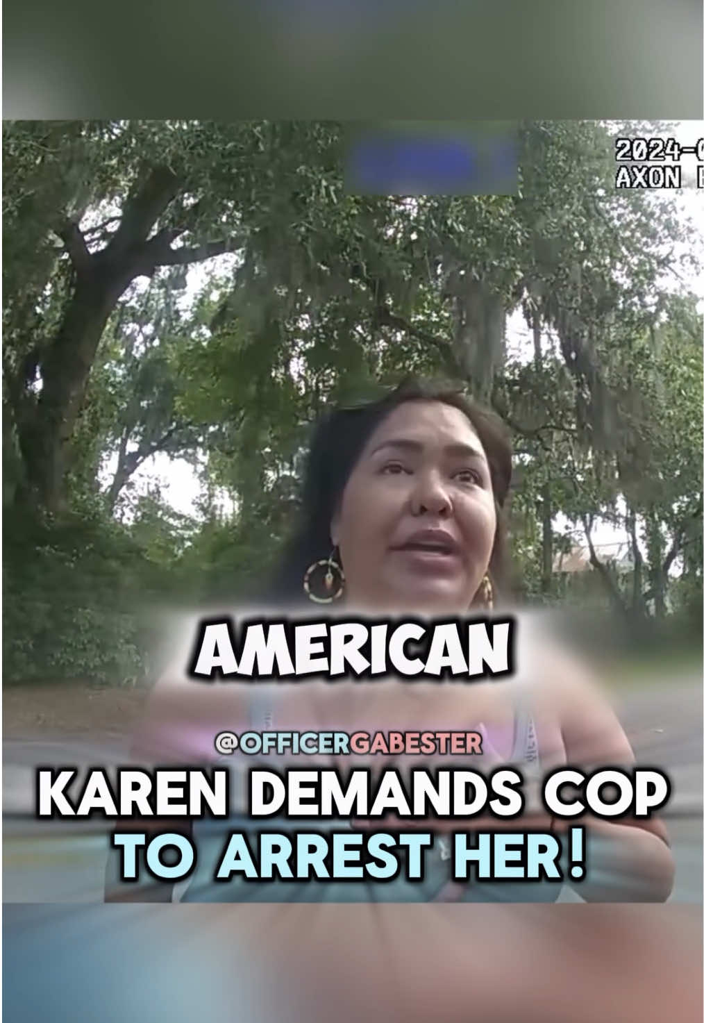 Karen Demands Cop To Arrest Her! #cops #policeoftiktok #truecrime #bodycam  