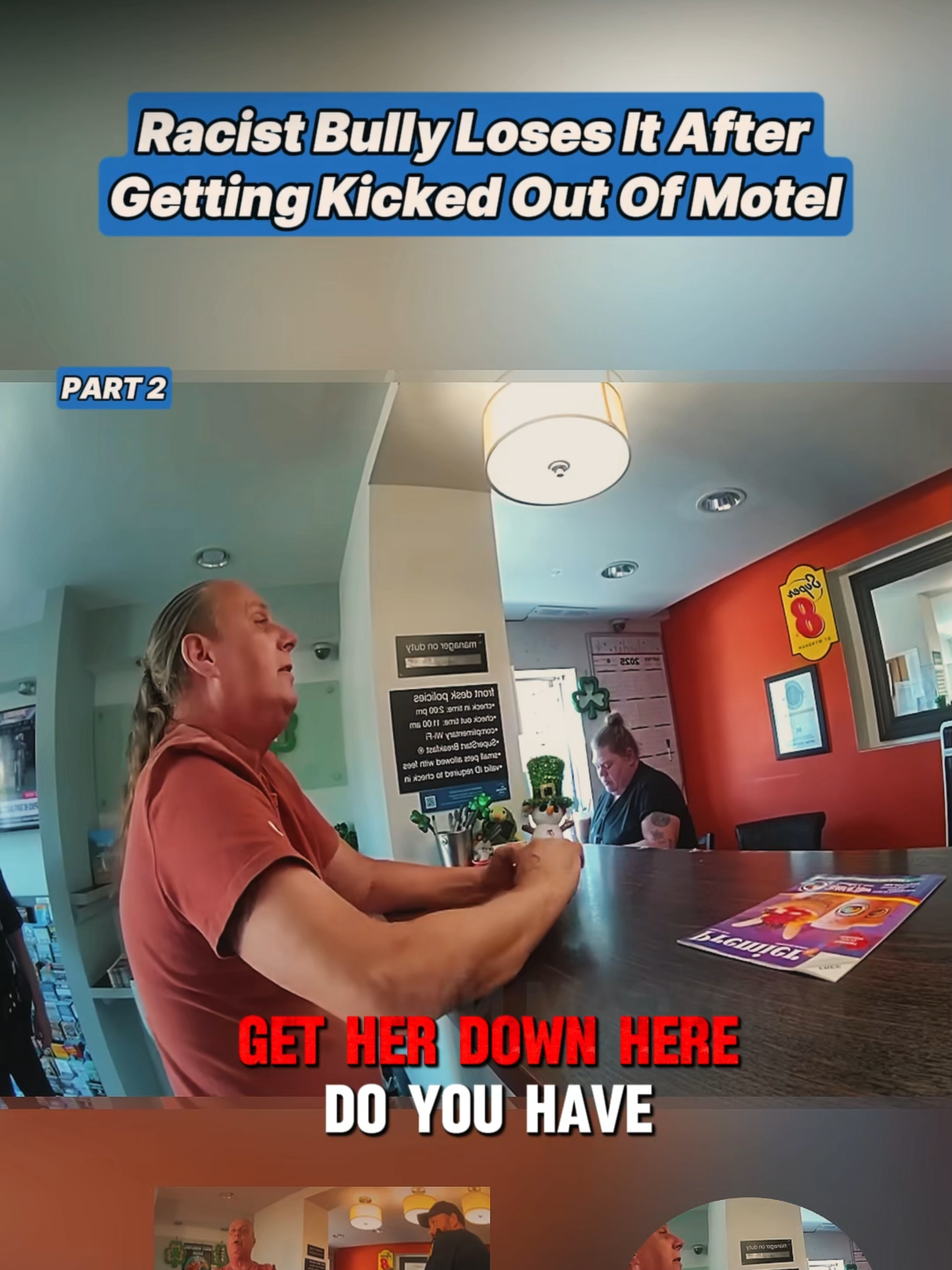 Racist Bully Loses It After Getting Kicked Out Of Motel - Part 2 #cops #copsoftiktok