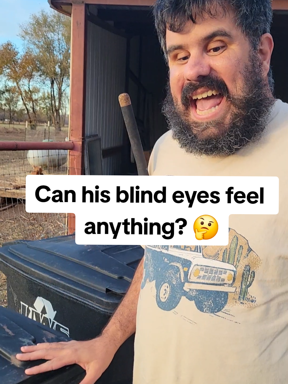 Replying to @mrlies007 I asked Mike if his blind eyes can feel anything 😂 Blindness is wild and since Mike was born totally blind, his answer might surprise you. #blindtok #blindness #blind #disabilityawareness #heymike 