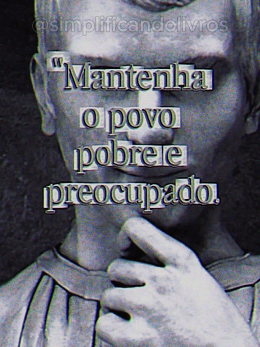 O segredo da política é manter o povo pobre - Maquiavel #politica #livros #frases_aesthetic  #filosofia #reflexaododia 