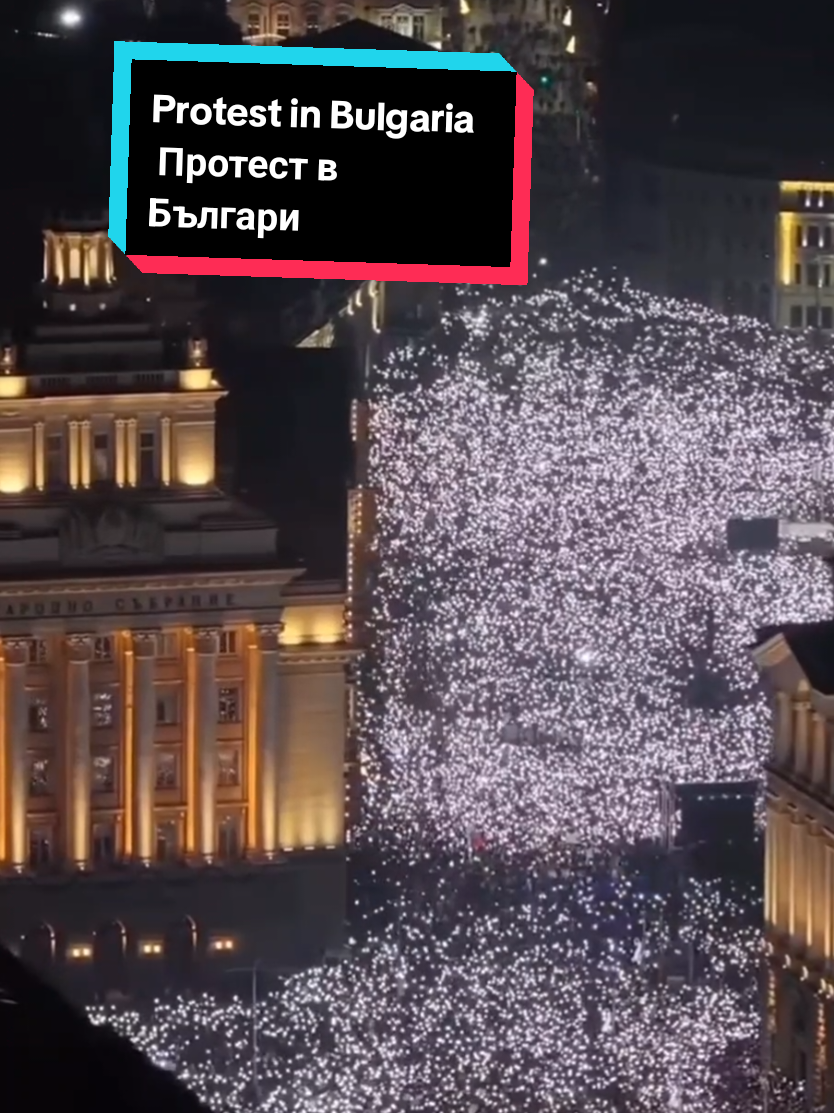 Protest in Bulgaria✊️🫡  Протест в България Hundreds of thousands of Bulgarians mobilised nationwide on 01.12, forming the largest civic uprising in over a decade. They rose against the 2026 budget with its planned tax hikes, higher social security payments, and a system people see as deeply corrupt. The government pulled the budget under pressure but insists it will only be reworked, not rejected. --- Mainstream Bulgarian media show narrow parts of the events, often skipping wide crowd shots and focusing on isolated tension. Independent footage reveals a far larger national mobilisation than most broadcasts suggest, and the call for real accountability is growing. #bulgaria #protest #✊️🙏 #fyp 