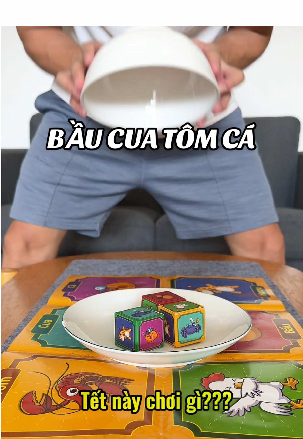 Giải trí ngày Tết cùng bộ Bầu Cua Tôm Cá người lớn trẻ em đều chơi được#baucuatomca #tet2026 #tandecor #trochoidangian 