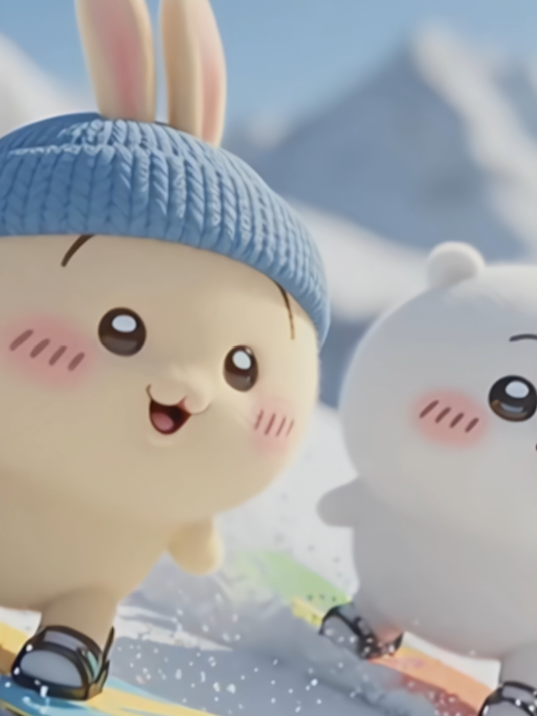 スノボうさぎとちいかわ #ちいかわ #うさぎ