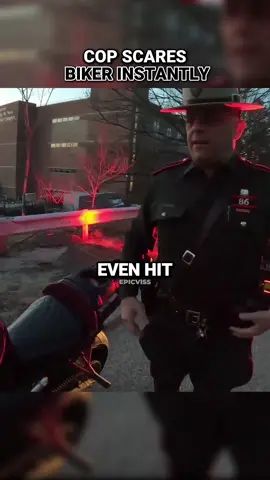 Cop Intimidates Biker Instantly 😳#cops #police #vairal #fyp #trending 