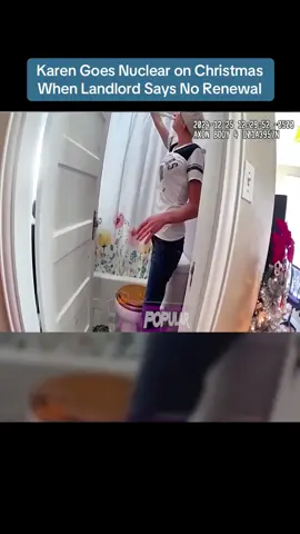 Karen Goes Nuclear on Christmas When Landlord Says No Renewal #cops #bodycamcops #karma 