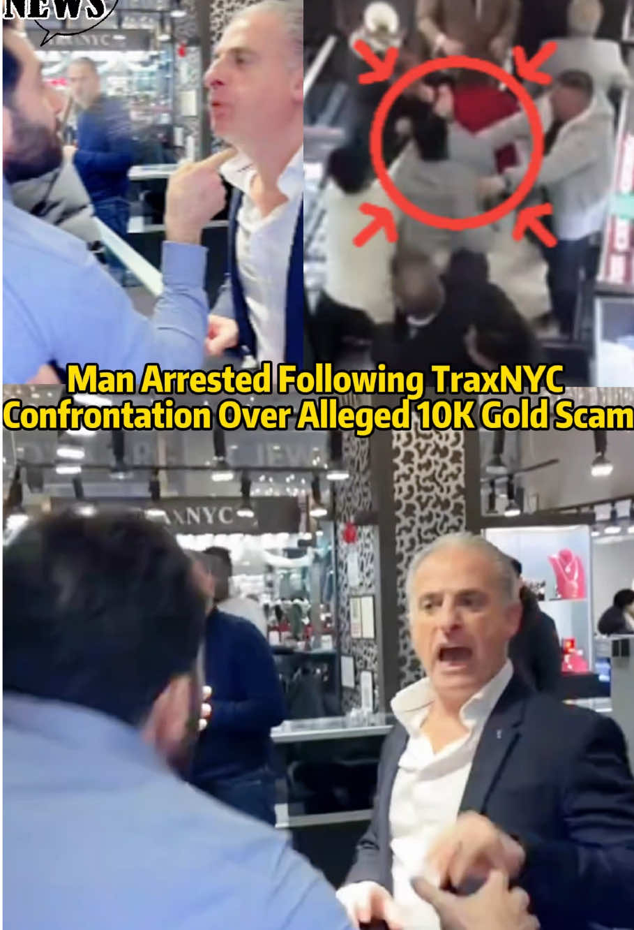 Man Arrested Following TraxNYC Confrontation Over Alleged 10K Gold Scam#fyp #viral #jewelry#traxnyc #storytime