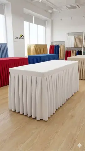 Meja nampak kusam dan biasa je? Jom transform jadi ala-ala hotel mewah dengan Skirt Meja Lipat ni! ✨ Kain dia memang jenis tebal dan beralun cantik, tak perlu risau nampak kaki meja yang karat tu. 😍 Senang sangat nak pasang, terus nampak kemas dan profesional untuk sebarang majlis atau ofis. Ada pelbagai saiz 4ft, 6ft, 8ft sesuai dengan meja standard korang. Tak payah susah payah tempah mahal-mahal, guna ni je setel masalah! 👌 Nak meja nampak eksklusif? 👇Tekan beg kuning di bawah sekarang! 🔥# SkirtMeja #TableSkirtMalaysia #AlasMeja #DecoRumah #HomeDecorMalaysia #OfficeDecor 