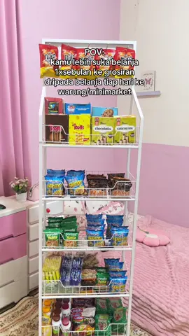 Lebih murah dan lebih hemat🫶🏻 #kamaraesthetic #rakserbaguna #rakmakanan #stockcemilan 