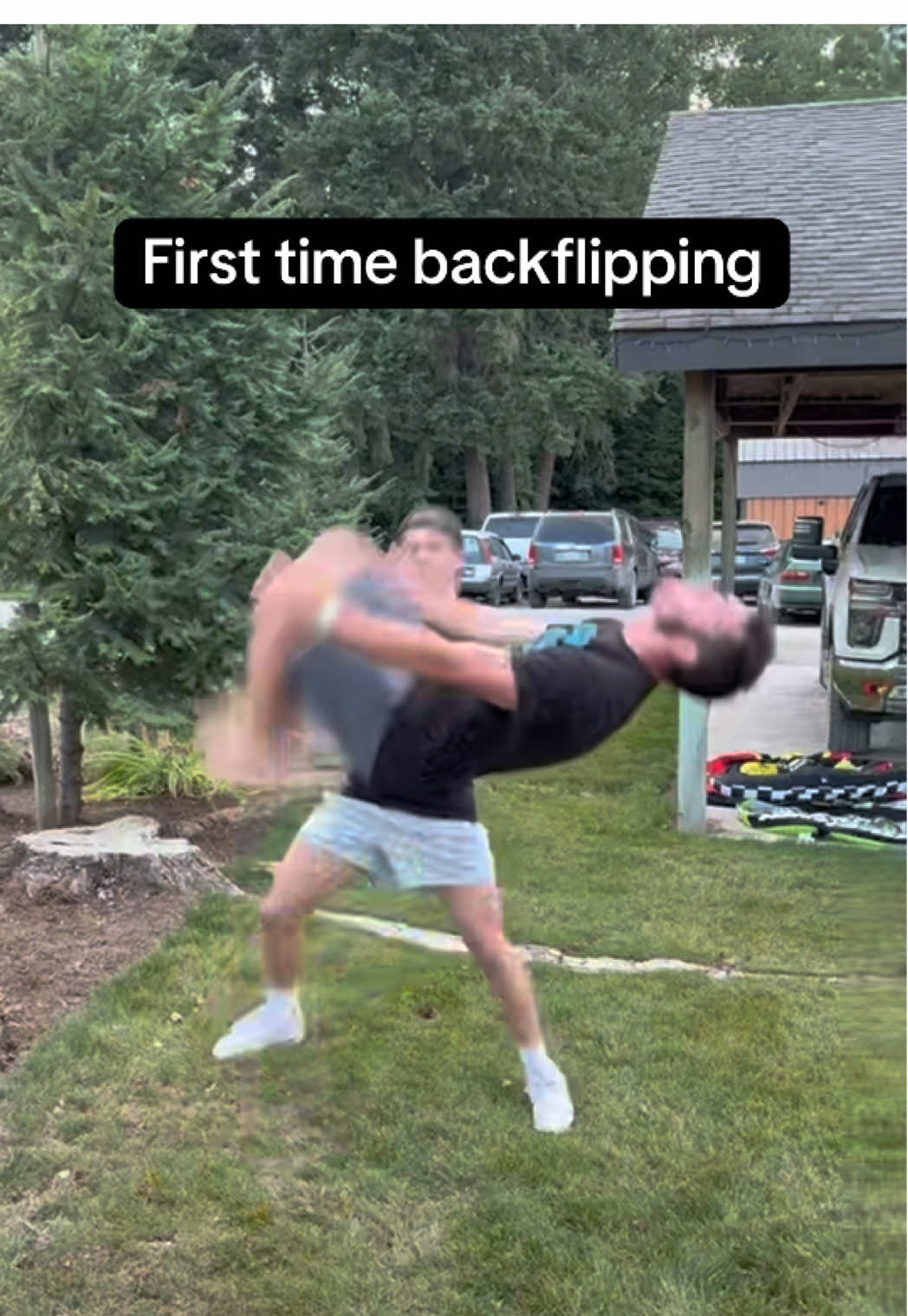 If I broke my neck then at least I got it on camera #backflip #flipping 