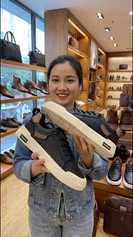 Giày sneaker nam da cao cấp. Đế mềm, êm chân #xuhuong #viral #giaysneakernam #giaynam 