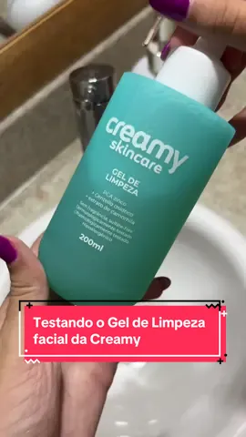 Gel de limpeza facial da Creamy na rotina de Skin care!  Indicado para quem tem pele normal, oleosa e sensível.  Gostei bastante porque tenho pele oleosa e após o enxágue já senti a pele mais equilibrada e hidratada.  Recomendo!  #ugc #ugccreator #ugccontentcreator #skincare #daily 