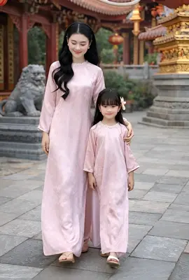 Set áo dài cách tân cho mẹ và bé#thoitrangtreem #aodaimevabe #hottrend #fyp #xuhuong 
